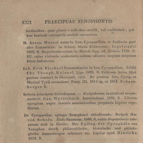 21 x 12,5 εκ. 2 σ. χ.α. + LXVIII σ. + 626 σ. + 2 σ. χ.α., όπου στο φ. 1 κτητορική σφραγίδα